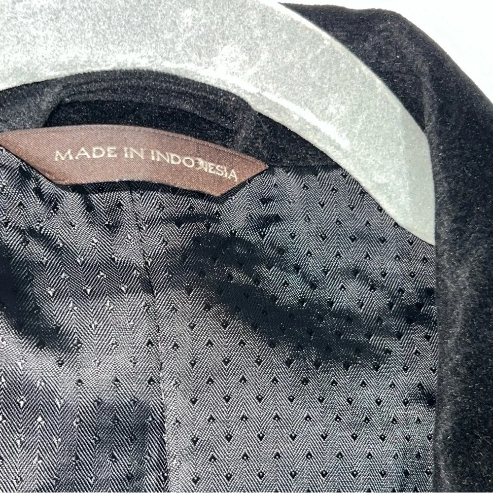 Tasso‎ Elba Paisley Textured Velvet Velour Man's Blazer Coat Jacket Size M 39-41